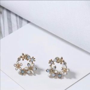 Beautiful Floral Halo Earrings